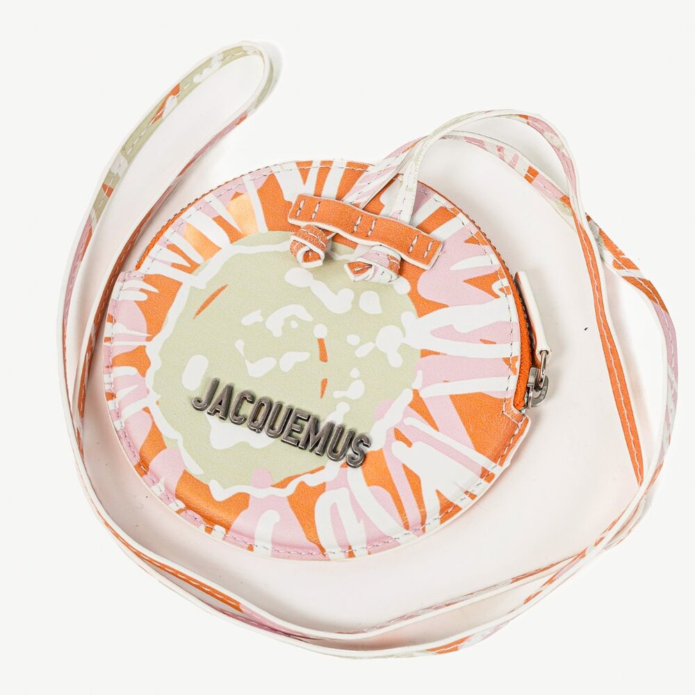 Jacquemus Le Pitchou Orange Flowers Leather Wallet